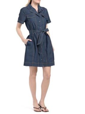 black and red leather dress Eliot Strapless Faux Ruffle Mini • Shop American Threads Women's Trendy Online Boutique / S J Crew Dress and colored denim Make a statement in HeightxSize:5'6